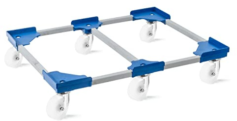 aidB Transportroller VARIABLE - 800x600-1x unterteilt - Kunststoffräder 6 Lenkrollen Blau - 1St