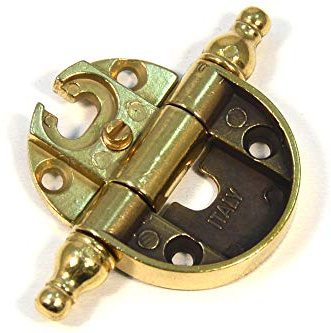 Charnière de porte en laiton avec tête décorative - Hauteur : 35 mm