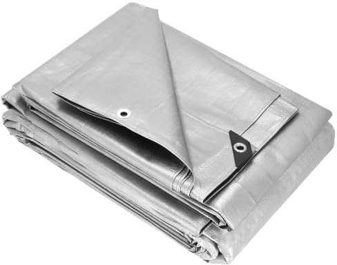 SPRINGOS - Telone protettivo di copertura, 3 x 5 m, con occhielli rinforzati, in PE, 210 g/m², impermeabile