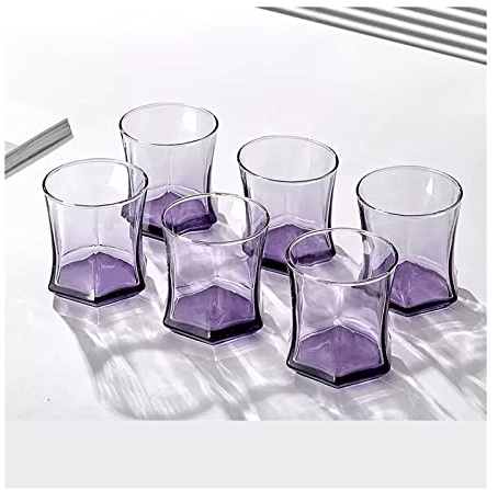 SUNESA Verre A Eau Verre Violet Costume ménager poignée résistante Tropicale Bureau Tasse à café Salon Boire Tasse Verre Gobelets à Eau (Color : C)