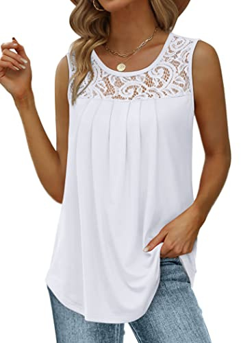 Womens Tops Summer Casual Long Tank Tops for Leggings Cute White Blouse Fashion 2026 XL