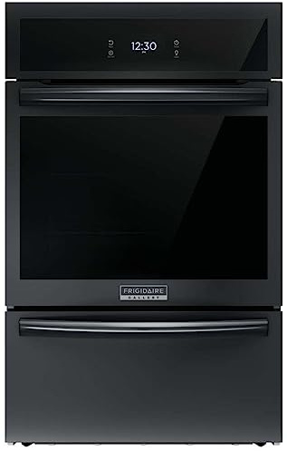 Frigidaire Gallery 24 in. Single Gas Built-in Wall Oven with Air Fry Self-Cleaning in Black GCWG2438AB