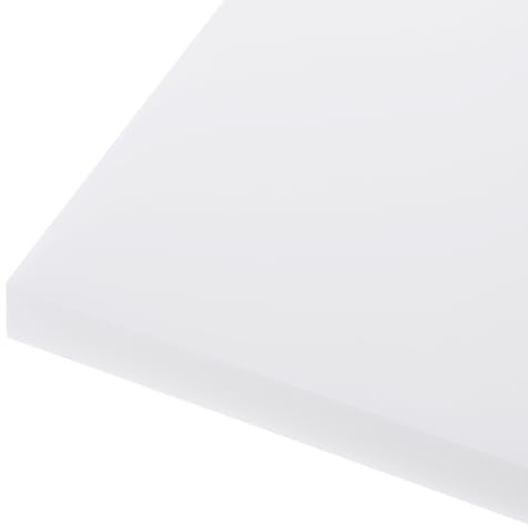 Rebower 1219 x 152 x 3mm Feuille Plastique HDPE, Planche de Découpe en Polyéthylène Haute Densité Bloc Solide Blanc, [pour Marine, DIY, Plancher Maison]