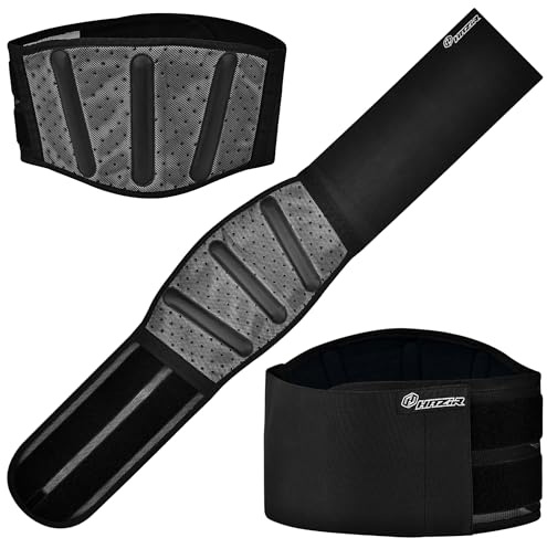 Faja Lumbar para Hombre - Soporte Lumbar Alivia Dolor de Espaldo con 3 Varillas de Acero. Cinturón Transpirable. Faja Lumbar para Moto - Ideal para Trabajo, Deporte, Cintura (Small)