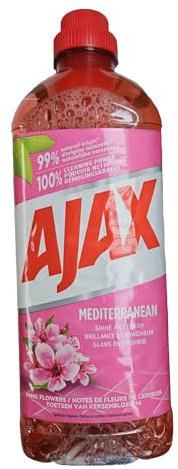 Ajax Lot de 12 nettoyants multi-usages - Fleurs roses méditerranéennes - 1 l
