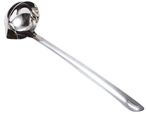 Edelstahl-Ölabscheider, Suppenkelle, Soßenkelle, Fetttrenner, Löffel für Zuhause, Küche und Kochen, Suppen-Gadget
