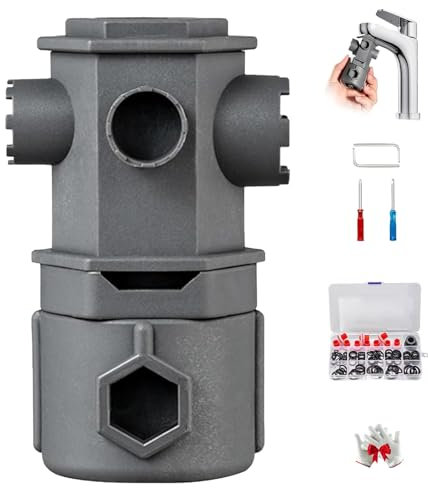 All-in-One-Schraubenschlüssel-Werkzeugsatz for Wasserhahn, 16-in-1-Multifunktionsschlüssel-Werkzeugsatz, multifunktionaler Wasserhahnschlüssel mit nützlichen Gadgets, eine große Auswahl an Wasserhähne