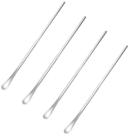 Gatuida 4pcs Stainless Steel Long Handle Coffee Stirring Spoon Honey Mixing Spoon