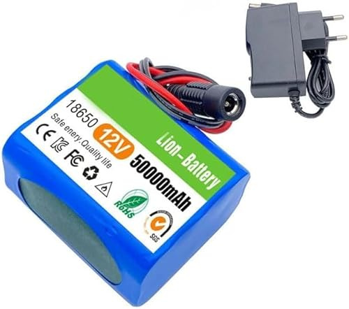 18650 Batterie Lithium-ION 12v 50000mah 3s2p Batterie De Remplacement Rechargeable avec BMS Et Chargeur