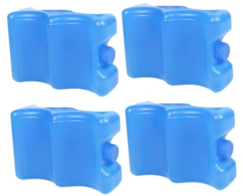 DECOMELODY 4 Stück-pack Wiederverwendbare Kühlakkus für Muttermilchflaschen 350 Ml Langlebige Kunststoff Eisbeutel für Milchaufbewahrung Unterwegs Kühlpacks für Babyflaschen und Lunchboxen