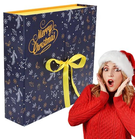 Adventskalender zum Befüllen, 24 bunte Weihnachtsboxen zum Aufstellen und Befüllen, wiederverwendbare befüllbare Weihnachts-Countdown-Kalenderboxen, zum Befüllen Ihrer eigenen Adventskalender-Box für