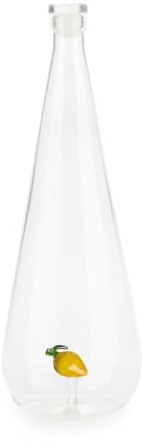 Balvi Bottiglia Botanical Lemon Colore giallo Fatto a mano in borosilicato Vetro 1 L