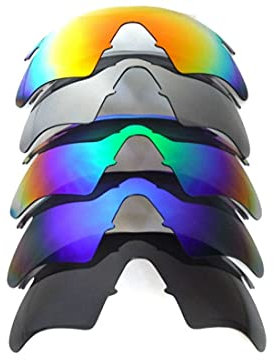 GALAXYLENSE Replacement Lenses For Oakley M Frame Heater, 5 Pair Polarized, UVAB Protection, Impact Resistant, Multicolor, Unisex Adults, Modern Sport, Composite Frame & Lenses