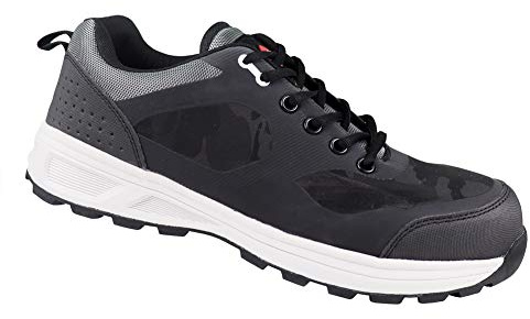 Lee Cooper Workwear Mens Lightweight Metal Free Non Metal Composite Toe Cap Work Safety Trainer Shoe S1P/SRA, Black, 11 UK/ 45 EU