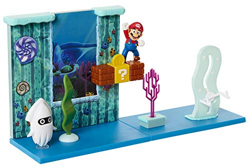 Nintendo SUPER MARIO lekset – undervattensvärld – inkl. 6 cm Mario-figur färgglad