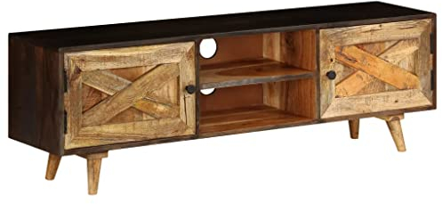 vidaXL TV Schrank Massives Mangoholz 140x30x45cm Fernsehschrank Lowboard
