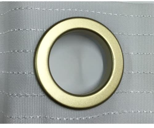 TENDAGGIMANIA FETTUCCIA Bianca per Tende con Anelli - Nastro con Borchie, Vendita al Metro Lineare - Colore: Oro Satinato