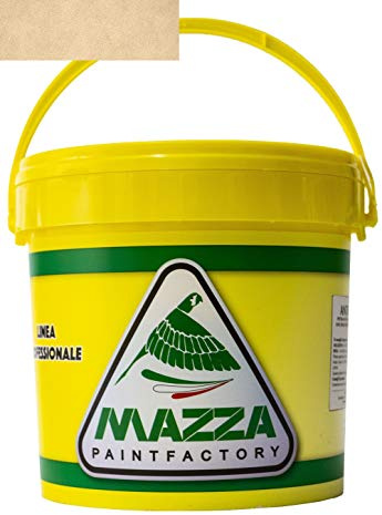 MAZZA Pittura Decorativa Per Interni Effetto Sabbiato Lt 5 Sabbia Colorificio Vernice Muro Effetto Metallizzato Cangiante Perlescente Idropittura Murale Colorata Avorio (Avorio Beige Medio Sbp3099)
