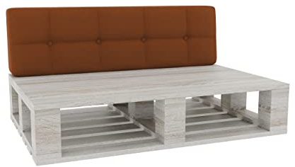 Gutekissen® Palettenkissen Gesteppte Kissen mit Knöpfen, Palettenauflagen Sitzkissen Rückenlehne Gesteppt PFG (Rückenlehne 120x60, Orange)