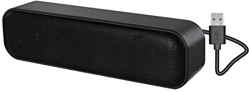 ADELGO SoundBar Mini USB Lautsprecher, Computer Lautsprecher Laptop Boxen für PC, Computer, Laptop, Notebook, Tablet - Plug and Play - Grau