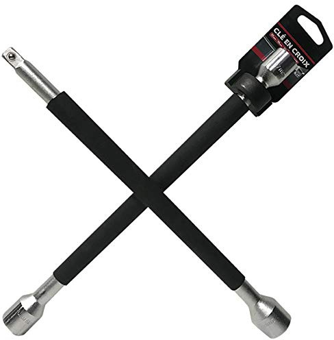 otokit – Clé en Croix Gainée pour Roues – Outil Universel de Montage et Démontage Pneumatiques Auto, Confort et Sécurité