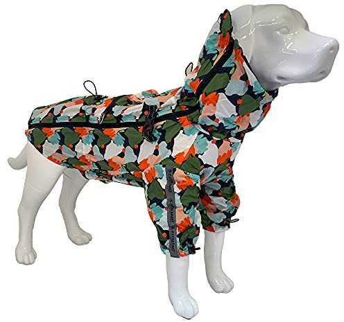 Croci Hiking Regenmantel für Hunde, tragbar, Go Harlequin, Größe 80 cm - 385 g