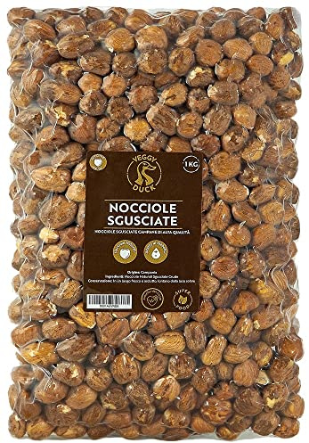 Veggy Duck - Avellanas Crudas Naturales Sin Cáscara (1Kg) | Origen Italia | Sin Sal