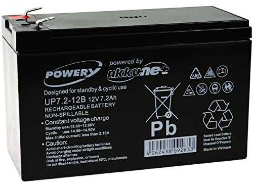 Powery Powery Batería de Gel 12V 7,2Ah