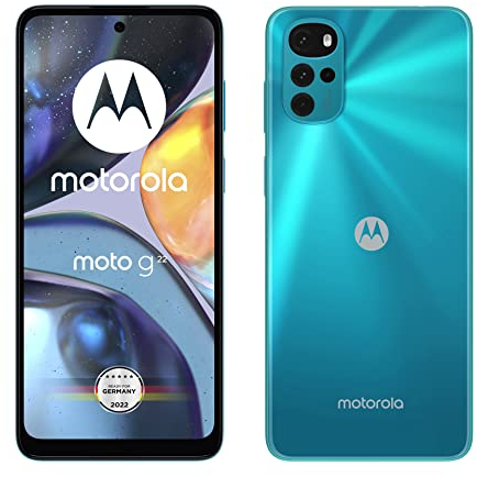 Motorola Mobility Moto g22 Smartphone 6.5 Inch HD+ Display, 50 MP Camera, 4 GB/64 GB, 5000 mAh, Android 12, Iceberg Blue