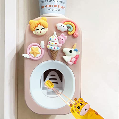 Mr. Thumbs - Dispensador automático de Pasta de Dientes para Ducha, exprimidor de Pasta de Dientes para niños y Familia, decoración de baño montado en la Pared (1 Unidad, Unicornio)