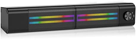 2 in 1 SOUNDBAR o MINI CASSE STEREO 10W BLUETOOTH USB 3,5 LED RGB AUTO ALIMENTATA BARRA SOUND ALTOPARLANTE per Televisore, Computer, Notebook, Tablet, Monitor