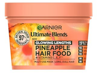 Garnier Ultimate Blends Glowing Lengths Pineapple & Amla Hair Food 3-in-1 Hair Mask Treatment 400ml