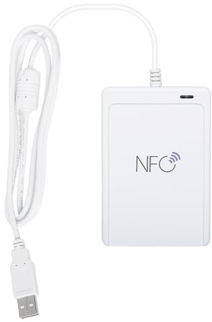DEWIN Lector RFID NFC, Lector de Tarjetas NFC USB ACR1552U Lector de Tarjetas Inteligentes sin Contacto Escritor Interfaz USB, Admite Tarjetas ISO 14443 Tipo A y Tipo B