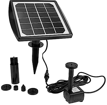 Sosoport Solar Springbrunnenpumpe Garten Teich Solarbrunnen Wasserspiel Dekoration Mit Solarpanel Energiesparend Abnehmbar Kreative Gartendekoration