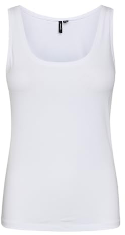 Vero Moda VMLULU SL Tank Top Noos, Blanco Brillante, L