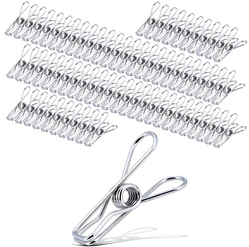 70pcs Pince a Linge INOX Multi-Usages Pinces à Linge Solide Antirouille Epingle a Linge pour Les VêTements, Cordes à Linge, Serviettes, Chaussettes, Jardin, Balcon, Bureau,Documents en Papier