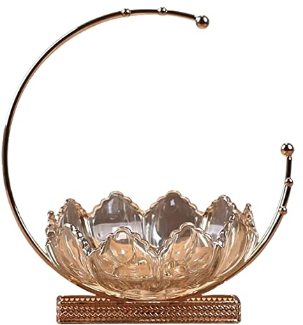 ASHSDI Corbeille à Fruits Panier Fruit, Assiette De Fruits En Verre Creative Simple Fruit Basket Dessert Table Plateau De Rangement Décoration Cuisine Quotidienne