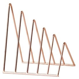 Sujetalibros Sujetalibros de 6 rejillas, estante de almacenamiento de archivos, soporte de hierro forjado for libros, soporte for revistas, organizador de almacenamiento de escritorio de oficina Estan