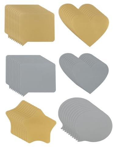 CVDYWDJIE 60 Rubbelkarten, Kreative Rubbelkarten-Aufkleber, DIY-Rubbelkarten, Goldene Und Silberne Aufkleber-Dekoration, Lustige Überraschungs-Rubbelkarten