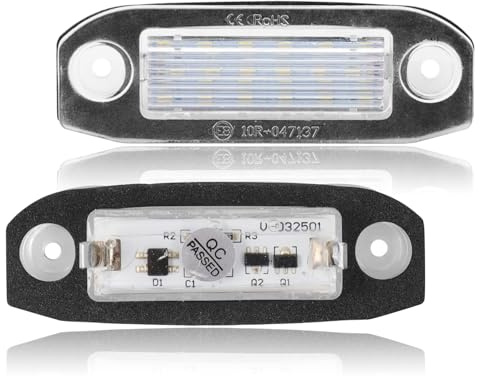 Erato LED-registreringsskyltbelysning, CanBus felfri, för C30 C70 S40 S60 S80 XC60 XC70 XC90 V50 V60 V70 ersättning 30634190 30753839 31253006