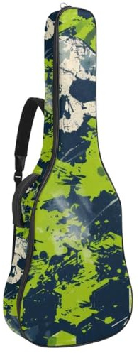 Skelett-Gitarrentasche für Akustikgitarre, dick, gepolstert, wasserdicht, für 101,6 cm, 104,7 cm, 106,7 cm, Multicolor 08, 42.9x16.9x4.7 in, Lässiger Tagesrucksack