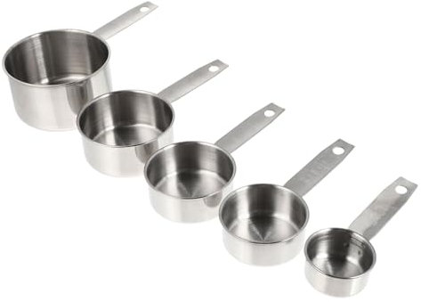 BEBEMOKO 5pezzi Cucchiai Dosatori Inossidabile Strumenti Pratici Per Misurare Polveri e Ingredienti Facili Da Pulire e Ergonomici Per Spezie Farina e Zucchero