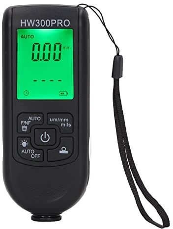 Paint Thickness Gauge, Digital Meter for Automotive Coating Thickness Gauge Tester, LCD Display Paint Thickness Meter Gauge for Used Car Paint Depth Meter 0-2000um (Black)