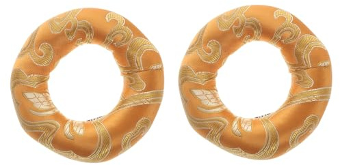 Garneck 2piezas Almohadillas Para Cuenco Tibetano De Algodón Nepalí Cojines Budistas Para Meditación Color Aleatorio Protege y Decora Suministros Budistas
