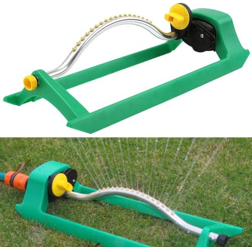 GLOBALHUT Oscillating Garden Sprinkler With 8-15 Meters Coverage, Rectangular Lawn Irrigation Sprinkler With Adjustable Spray Range And Cleaning Needle