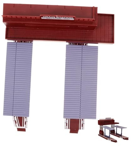 OSALADI Plastic Train Platform Model Railway Station Platform Toy for Boys and Girls Diy Pretend Play Accessories for Children’s Train Track Sets