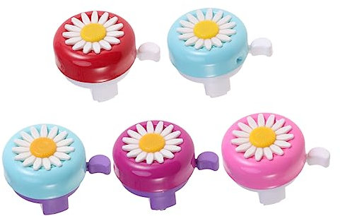 TOYANDONA 5 Pezzi di Fiori Decorano L'Auto A Forma di Campanello per Carino Corno per Bicicletta Campanello per Bicicletta Accessori per Bici per Piccoli
