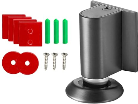 Magnet-Türstopper, robuster Türstopper, Boden, selbstklebend, rostfrei, höhenverstellbar, Wandschutz für Veranda, Vermietung, Werkstatt, Klassenzimmer, Garage, Balkon, Hotel
