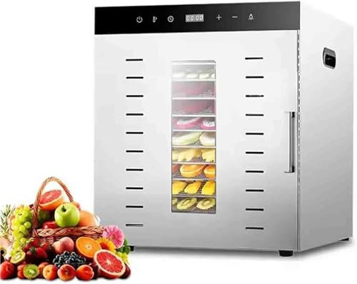 Essiccatore per Alimenti, essiccatore per Alimenti per Carne secca, essiccatore per Frutta da 1000 W con termostato Regolabile da 30 a 90 °C e Timer Digitale da 24 Ore