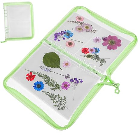 DIYEAH Álbum de Fotos para Tarjetas Fotográficas Postales y Pegatinas Organizador de Carpetas con Fundas para Tarjetas para Coleccionar y Organizar Postales Cuaderno